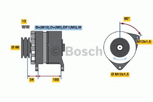 BOSCH 0 120 689 554 Alternator